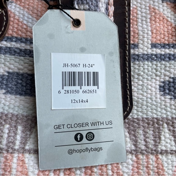 Hopofly Southwest Canvas, Woven Multicolor Tote Bag NWT - Picture 8 of 12